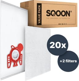 SQOON® Stofzuigerzakken Basic Geschikt voor Miele F / J / M 3-D Hyclean - 20 Stuks — thumbnail 1