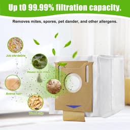 Allecto Plus - Stofzakken voor Robotstofzuigers - Geschikt voor ECOVACS Deebot T8, T9, N8 en DX93/DDX96 - 12 stuks - Stofzuiger Onderdelen en Accessoires — thumbnail 2