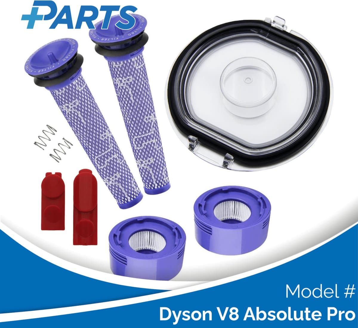 Dyson V8 Absolute Pro Onderhoudsset (Plus.Parts® alternatief voor 965661-01 / 967478-01) — afbeelding 1