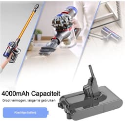 SIDANO® Vervangende Accu - Batterij geschikt voor Dyson V8 - 4000mAh - met 1 filter (voorfilter) — thumbnail 3