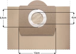10x Dparts stofzuigerzakken en 1 filter - geschikt voor Karcher WD3 en MV3 series - met patroonfilter - nr. 6.959-130.0 - 69591300 - 6.414-552.0 — thumbnail 4
