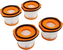 Herbruikbare stofzuigerfilters Geschikt voor Shark WS620, WS630 en WS632, 4 stuks, gemaakt van ABS, Geschikt voorzien van HEPA-deeltjesfilters, Geschikt voor mensen Geschikt voor allergieën en Geschikt voor dagelijks gebruik.