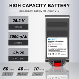 3000mAh Vervangende Batterij voor Dyson V12 Stofzuiger — thumbnail 5