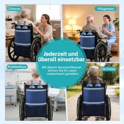 Zuurstofzak, draagbare ophangzak voor rolstoel (blauw, 2 stuks) — thumbnail 4