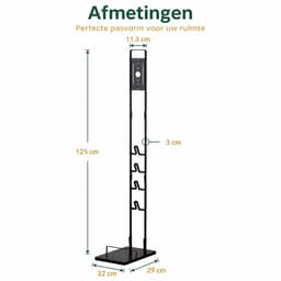 Stofzuigerstandaard - Geschikt voor Dyson V6 V7 V8 V10 V11 V12 V15 - Vrijstaande Stofzuigerhouder - Zonder Boren - Verplaatsbaar - Koolstofstaal - Zwart — thumbnail 2