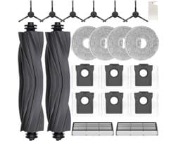 Accessoireset - geschikt voor Dreame L10s Ultra Gen 2/L10s Pro Ultra Heat/X30 Ultra/Mova E30 Ultra - JKOISL 2 x rolborstel - 6 x stofzak - 4 x dweildoek - 6 x zijborstels - 2 x filters