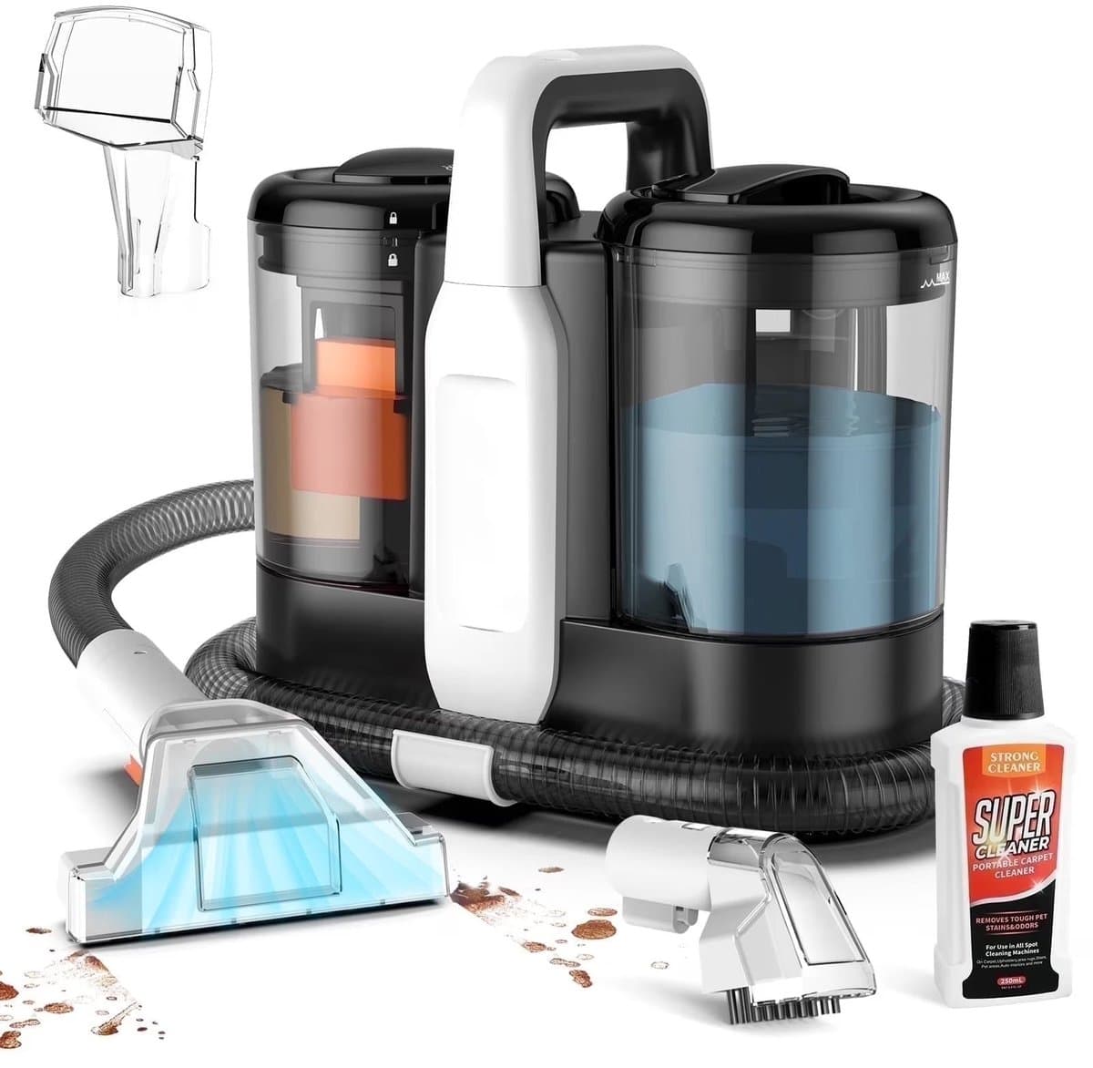 Nyoz tapijtreiniger - Vlekkenreiniger - Meubelreiniger - 500 W - 11 kPa zuigkracht - 1,5 L watertank - Voor tapijt en bekleding — afbeelding 1