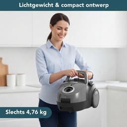 JCP® Stofzuiger Zonder Zak - Stofzuiger - Compact en Licht - Zwart/Grijs - 33cm x 25cm x 42cm — thumbnail 3