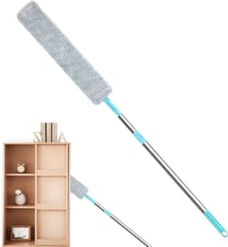 Platte Stofwisser - Uitschuifbare Stofverwijderaar - Onder Apparaten Schoonmaken - Intrekbaar Ontwerp - 126 cm - Grijs — thumbnail 1