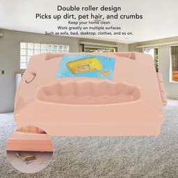 Dubbele Rolbankveger - Reinigingsborstel Vuilvrij - Meerdere Oppervlakken Reinigen - Efficiënte Vuil Verzameling - Compact Draagbaar - Zwart — thumbnail 3