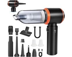 Handstofzuiger - Draadloos - 20.000 Pa - 4-in-1 Mini Stofzuiger - Voor Auto, Huis en Kantoor