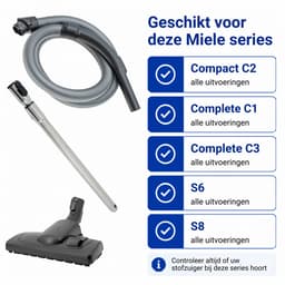 Kleanburg® Geschikt voor Miele Complete C3 Stofzuiger Onderdelen Set – Slang, Telescoopbuis & Combizuigmond — thumbnail 2