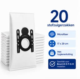 Kleanburg® - Stofzuigerzakken - Geschikt voor Bosch & Siemens - G-ALL - 20 stuks — thumbnail 1