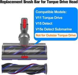 Dailygoods- Torqueborstel Compatibel met Dyson V11/V15 - Stofzuiger Borstel - Onderdeelnummers 970135-01/971655-01 - 23,6 cm Lengte - Perfecte Compatibiliteit - Geschikt voor V11 Torque Drive/V15 Detect - Stofzuigerborstel — thumbnail 3