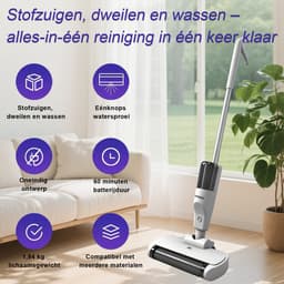 Draadloze Elektrische Dweil / Vloerreiniger / Rolborstel Reiniger – USB oplaadbaar – Voor tegels, laminaat, hout & vinyl – Schoonmaken zonder gedoe – Incl. USB-kabel & handleiding — thumbnail 5