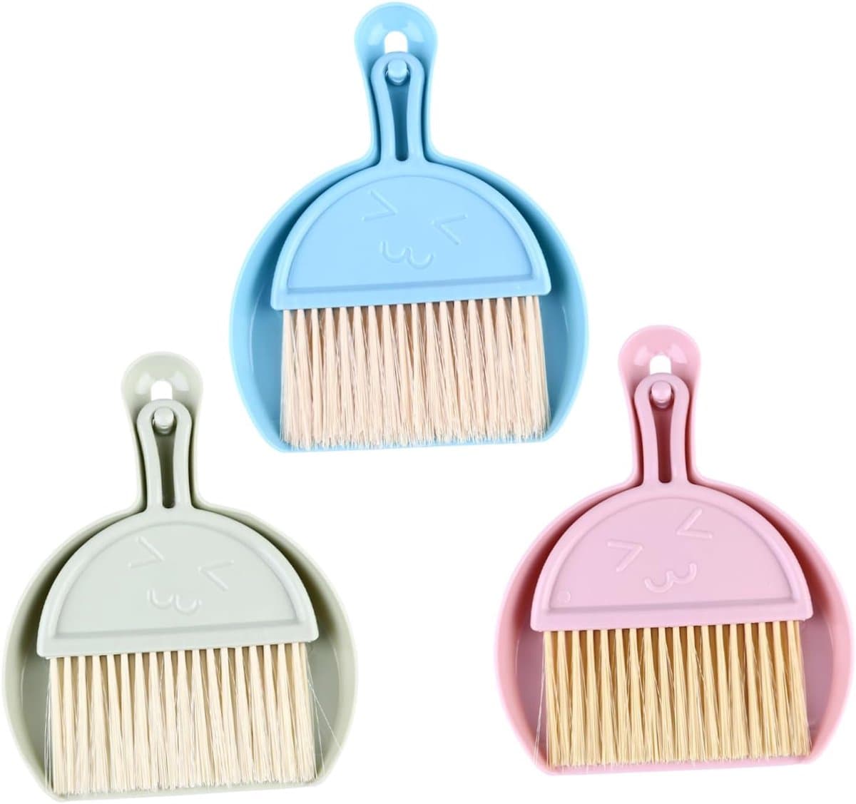 Mini Veegset - Stoffer en Blik - Bureau Schoonmaken - Compact Ontwerp - 3 Sets - Diverse Kleuren — afbeelding 1