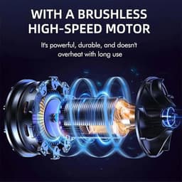 Draadloze Luchtblazer - Elektrische Stofdoek - Efficiënt Reinigen - 180000 Tpm Snelheid - Met 2 Batterijen - Zwart — thumbnail 2