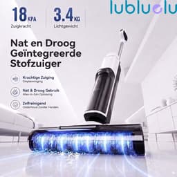 Lubluelu T8 nat- en droogzuiger - 18Kpa Draadloze Nat- en droogzuiger met zelfreinigend systeem– Alles-in-één vloerreiniger - 960ML Grote watertank - Snel opladen - Geschikt voor Harde vloer — thumbnail 1