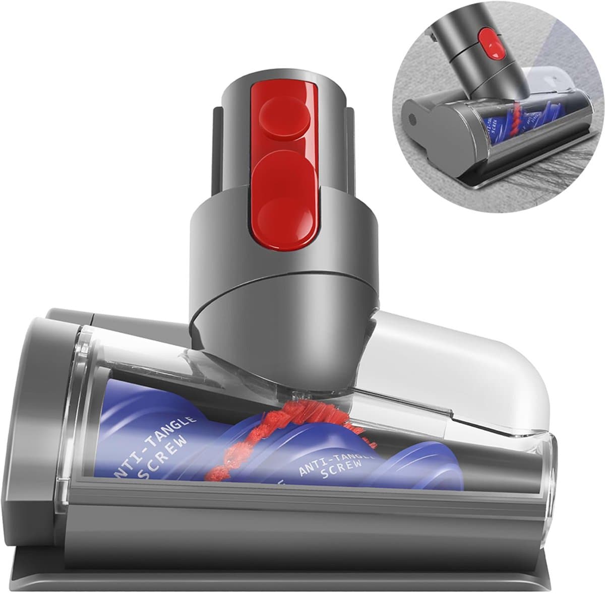 Mini-borstelkoppen voor elektrische stofzuigers van Dyson V15, V11, V10, V8, V7 - Vervangingsonderdelen - Mini-turbomondstuk - Anti-mijtborstelkop — afbeelding 1