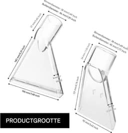 SSTRWGOOD 2 Stuks Mondstukken voor Stofzuigers - Nassauger Polsterdüse - Binnen-Ø 38mm Buiten-Ø 45mm - Makkelijk Schoon Te Maken - Geschikt voor Meubelreiniging - Kunststof - Zonder Extra Accessoires — thumbnail 2