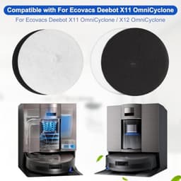 PromoHome 4 stuks wattenfilter voor Ecovacs DEEBOT X11 OmniCyclone robotstofzuiger - wasbaar en herbruikbaar — thumbnail 3