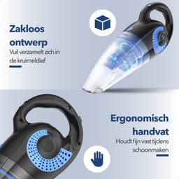 MooSoo Kruimelzuiger Snoerloos - Nat&Droog -Handstofzuiger - Sterke zuigkracht - 8500PA - Longlife Filter - M4 2022 - Blauw / Zwart — thumbnail 5