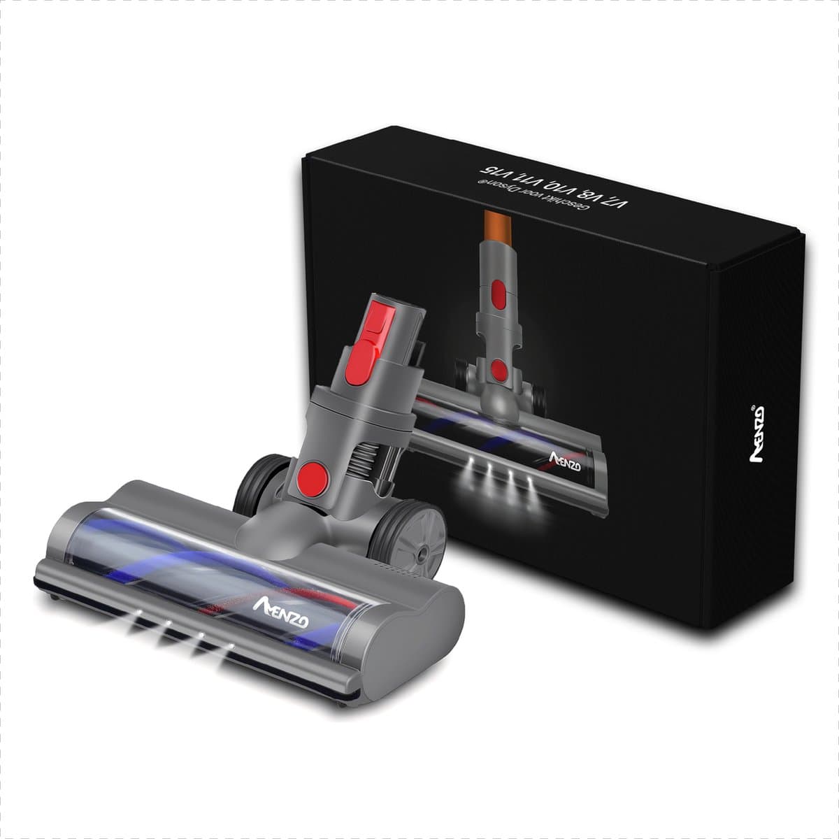 Amenzo® - Turboborstel Opzetstuk geschikt voor Dyson® V7 V8 V10 V11 V15 - LED Verlichting - Zuigmond Opzetstuk - Mondstuk voor Dyson® - Borstel Opzetstuk — afbeelding 1