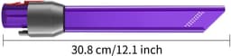 1stuk - Stofzuigeraccessoire - Spleetmondstuk - LED-verlichting - Compatibel met Dyson V7, V8, V10, V11, V15 - Lange buis - Voor het verlichten van stof en vuil in donkere hoeken en spleten - Paars — thumbnail 2