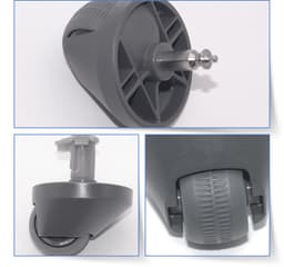 Stofzuiger Zwenkwiel - Reservewiel Robot - Soepel Manoeuvreren - Stevig Materiaal - 5 x 5 x 1 cm - Zwart — thumbnail 3