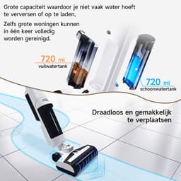 Handheld Vloerreiniger Y10 – Draadloos – 180W Krachtige Motor – Zelfreinigend – Nat & Droog– LED Display – Automatische Waterregeling — thumbnail 2