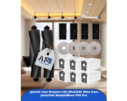 21 stuks accessoires gescht voor Dreame L40 Ultra/X40 Ultra Complete/X40 Master/Mova P50 Pro Ultra robotstofzuiger, reserveonderdelen, accessoireset, hoofdborstel, stofzak, zijborstels