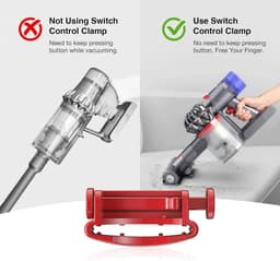 Trigger Lock Voor Dyson - Dyson Trigger Lock & Schakelaar Vergrendeling - Aan Uit Knop - Vergrendeling - Dyson Onderdelen - Dyson Accessoires - Compatibel Met Dyson Stofzuiger - Voor Dyson V6 V7 V8 V10 V11 V15 - Rood — thumbnail 5