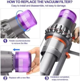 Filters geschikt voor Dyson V12 stofzuiger, geschikt voor Dyson V12 Origin, V12 Detect Slim, V12 Slim+ (2 stuks) — thumbnail 2
