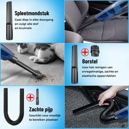 Innovixpro® Kruimeldief – Nat&Droog – Handstofzuiger – 17000Pa ! – ExtremeZuigkracht – Incl 4 Hepa filter's – Kruimeldief snoerloos – Kruimelzuiger – Jouw ultieme schoonmaakpartner – Kruimelzuiger-Autostofzuiger-Nat&droog-InclusiefReistas — thumbnail 2