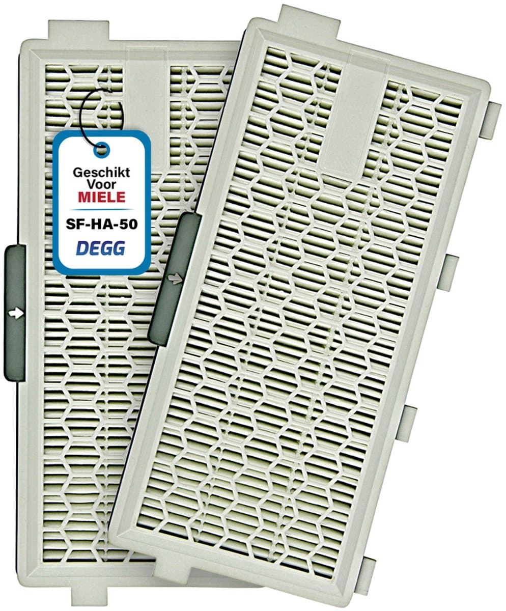 DEGG® - 2X HEPA filter - Geschikt voor Miele Airclean 50 / SF-HA 50 - hoogwaardige Stofzuigeraccessoires - Vervangt Orginele Miele Filter - 2 STUKS(S) — afbeelding 1