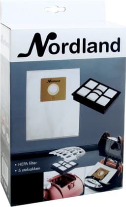 Nordland stofzuigerzakken voor NSC 9415 - 5 stuks + 1 HEPA filter — thumbnail 1