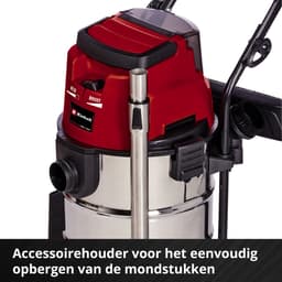Einhell Accu Nat-/Droogzuiger TE-VC 36/30 Li S Solo - Power X-Change - 36 V/Li-Ion - 30 L - ECO/BOOST-modus - 100/150 mbar - Blaasfunctie - Premium zuigslang - Incl. 8-delige Accessoireset - Excl. accu en lader — thumbnail 3