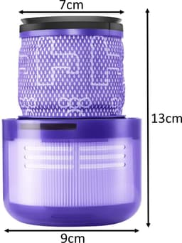 Filter voor Dyson V15 vervangingsfilter 970013-02 [2 Stuks] Dyson V15 Serie Detect — thumbnail 5