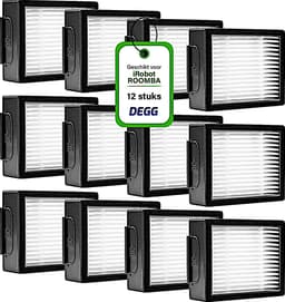 DEGG® - Filters geschikt voor iRobot Roomba i7/i7+, i8/i8+, i1, i3/i3+, i4/i4+, i5/i5+, i6/i6+, e5, e6, e7 - Hepa filters - geschikt voor iRobot onderdelen - DUBBEL JAARPAKKET - 12 STUK(S) — thumbnail 1