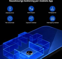 LIECTROUX – C30B Automatische Robotstofzuiger & Dweil – Kaartnavigatie – Met Geheugen – Spraakbediening – 6000pA Sterke Zuigkracht – V-vormige Hoofdborstel – Desinfecterend – Superslim – Niet Gehorig – Werkt met Alexa & Google Home — thumbnail 4