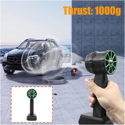 Krachtige Turboventilator - Mini Jet Fan - Stof en Vuil Verwijderen - Borstelloze Motor - 50mm - Zwart — thumbnail 3