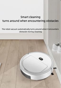 Compacte witte Robot stofzuiger van THEROB. — thumbnail 2