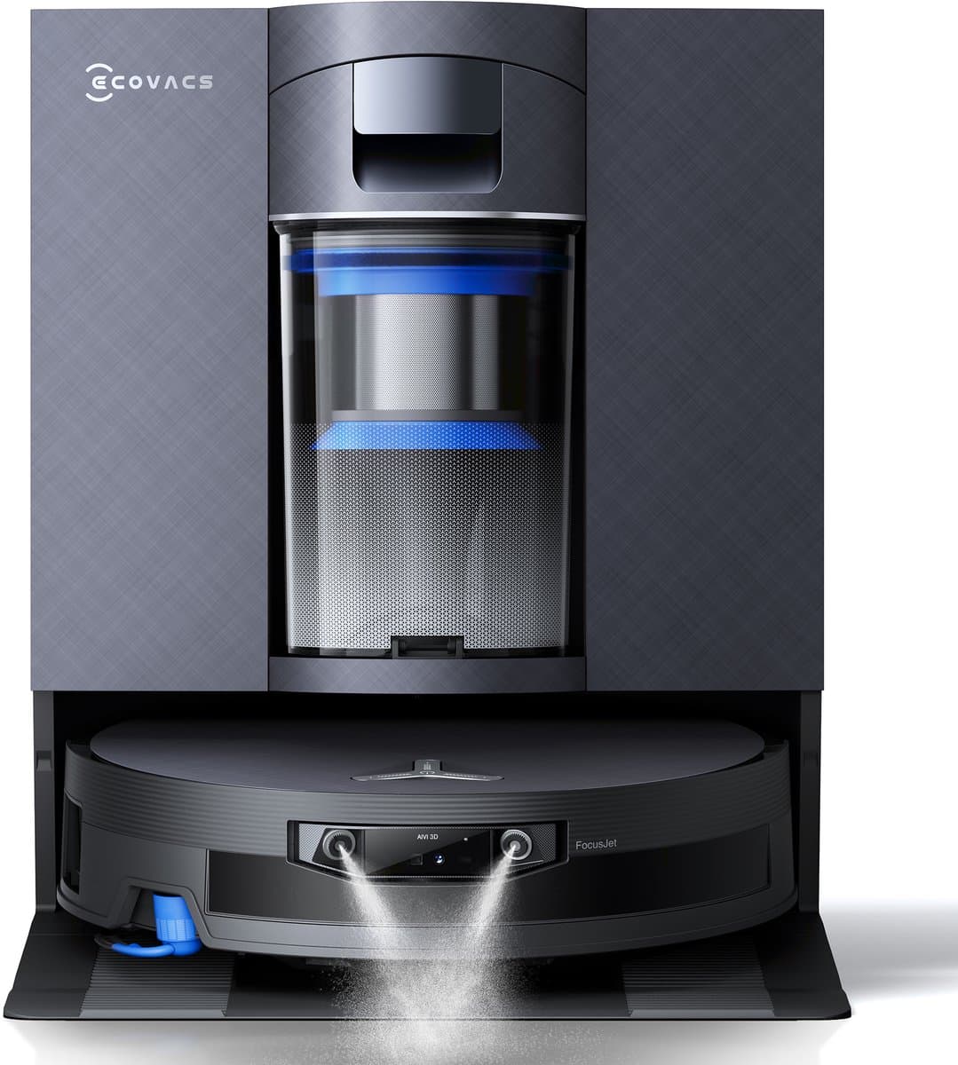 ECOVACS DEEBOT X12 OmniCyclone Robotstofzuiger – FocusJet 46.000 Pa vlekbehandeling – Herbruikbare stofbak – PowerBoost snelladen– 22.000 Pa zuigkracht – OZMO Roller 3.0 – ZeroTangle 4.0 – AIVI 3D 4.0 – 75°C heet water – 1.000 m² — afbeelding 1