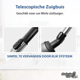 Telescopische Zuigbuis geschikt voor Miele - A-Kwaliteit Alternatief Buis - vervangende Stofzuiger Stang o.a. geschikt voor CX1, C3, C2, C1, S8, S6, S5, S4, S2, S8000, S6000, S5000, S4000, S2000, S700, S500, S300 Series - Hoog Kwaliteit Stang — thumbnail 3