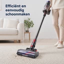 TEKROA® Aangedreven Zuigmond Geschikt voor Dyson Steelstofzuiger V15, V11, V10, V8 & V7- Vloerborstel Met 4 LED Lampen - Grijs — thumbnail 4