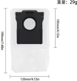 Vervangingsset geschikt voor Dreame X50 Ultra Complete/L50 Pro Ultra/L40s Pro Ulta/X50 Master stofzuiger - reserveonderdelen voor Mova V50 Ultra met 2 dubbele hoofdborstels - 2 filters - 2 dweilpads - 2 Zijborstel - 2 stofzakken — thumbnail 4
