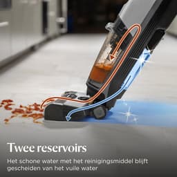 BISSELL CrossWave® OmniForce™ Select Vloerreiniger - Draadloze Stofzuiger met Dweilfunctie - Vlekkenreiniger voor Harde Vloeren - Snoerloze Steelstofzuiger - 2 in 1 Vacuum Cleaner met LED - Extra Krachtig 31aW - ZeroGap Technologie™ - 3912N — thumbnail 4