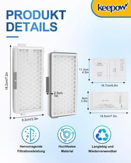 4 stuks - 2 filter en 2 sets Filterkatoens - Voor Miele stofzuigers, Ideaal Hepa Airclean 50 accessoires voor Miele Complete C3 & C2, Compact C1 & C2 , GN Hycean3D, S8340, S6 ,AH50, S3 — thumbnail 2