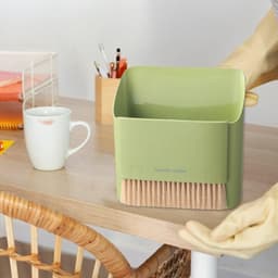 Kleine Stofpan Bezemset - Mini Kruimelveger - Tafel Reinigen - Compact en Draagbaar - 16 x 17 x 7.5 cm — thumbnail 2