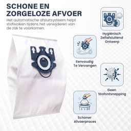 Montzys® Stofzuigerzakken Geschikt voor MIELE - 12 Stuks & 2 Filters - Geschikt voor Complete C3, C2, Classic C1, S8, S5, S2 — thumbnail 2